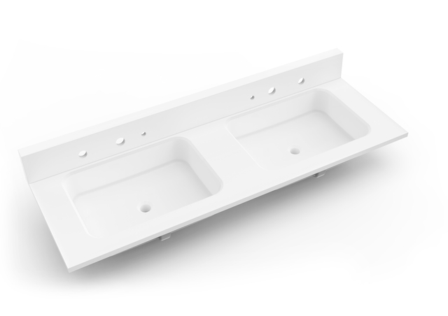 حوضه یکپارچه سینک ظرفشویی آپارتمانی با سطح جامد